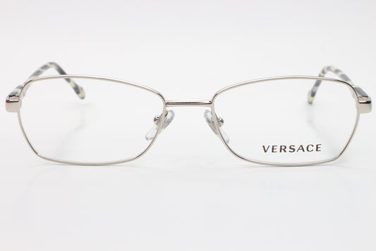 Versace VE1192 1000 Silver Designer Bone White Metal Luxury Eyeglasses - ABC Optical