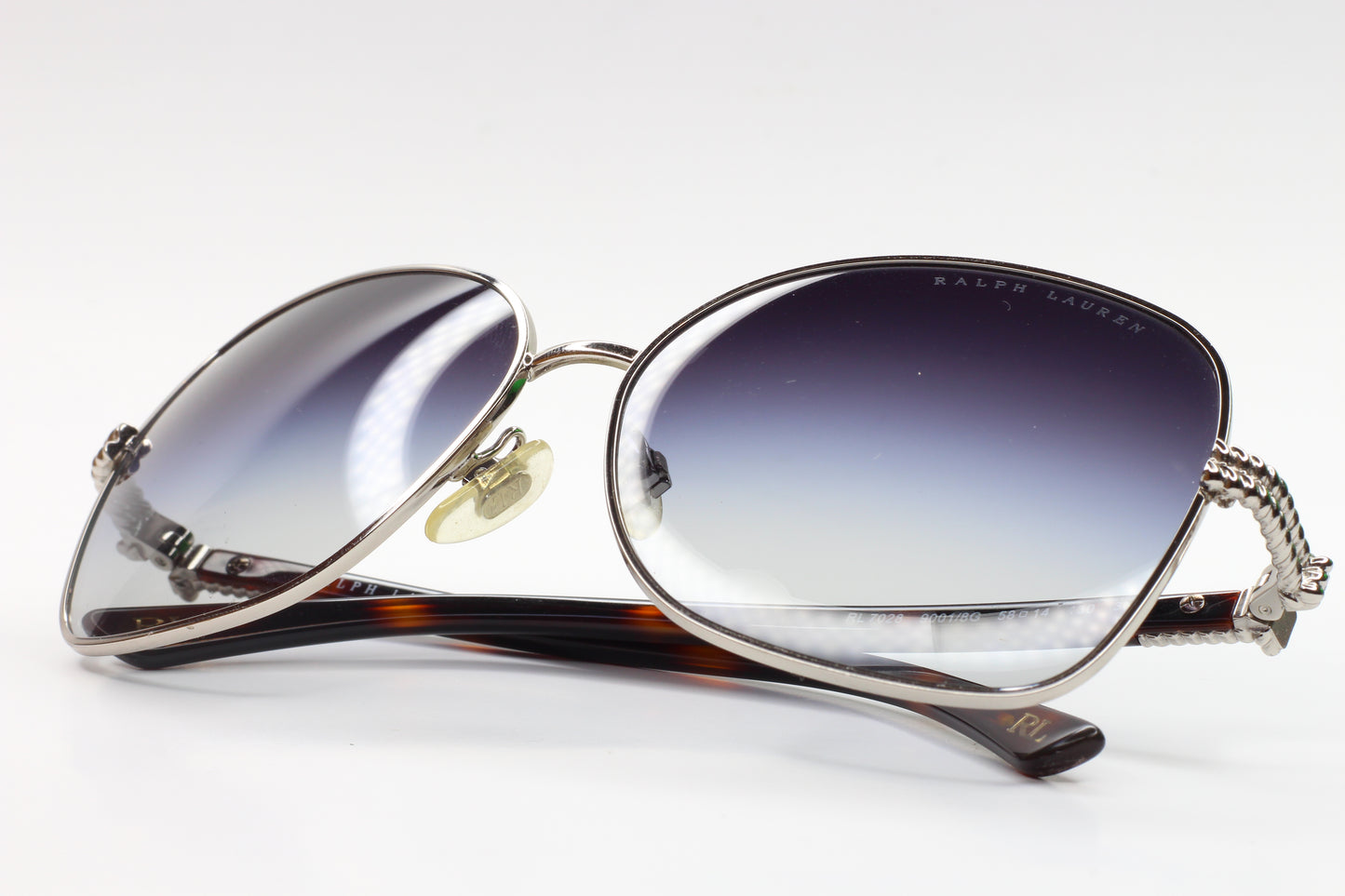 Ralph Lauren RL7028 9001/8G Silver Metal Gradient Gray Luxury Sunglasses - ABC Optical