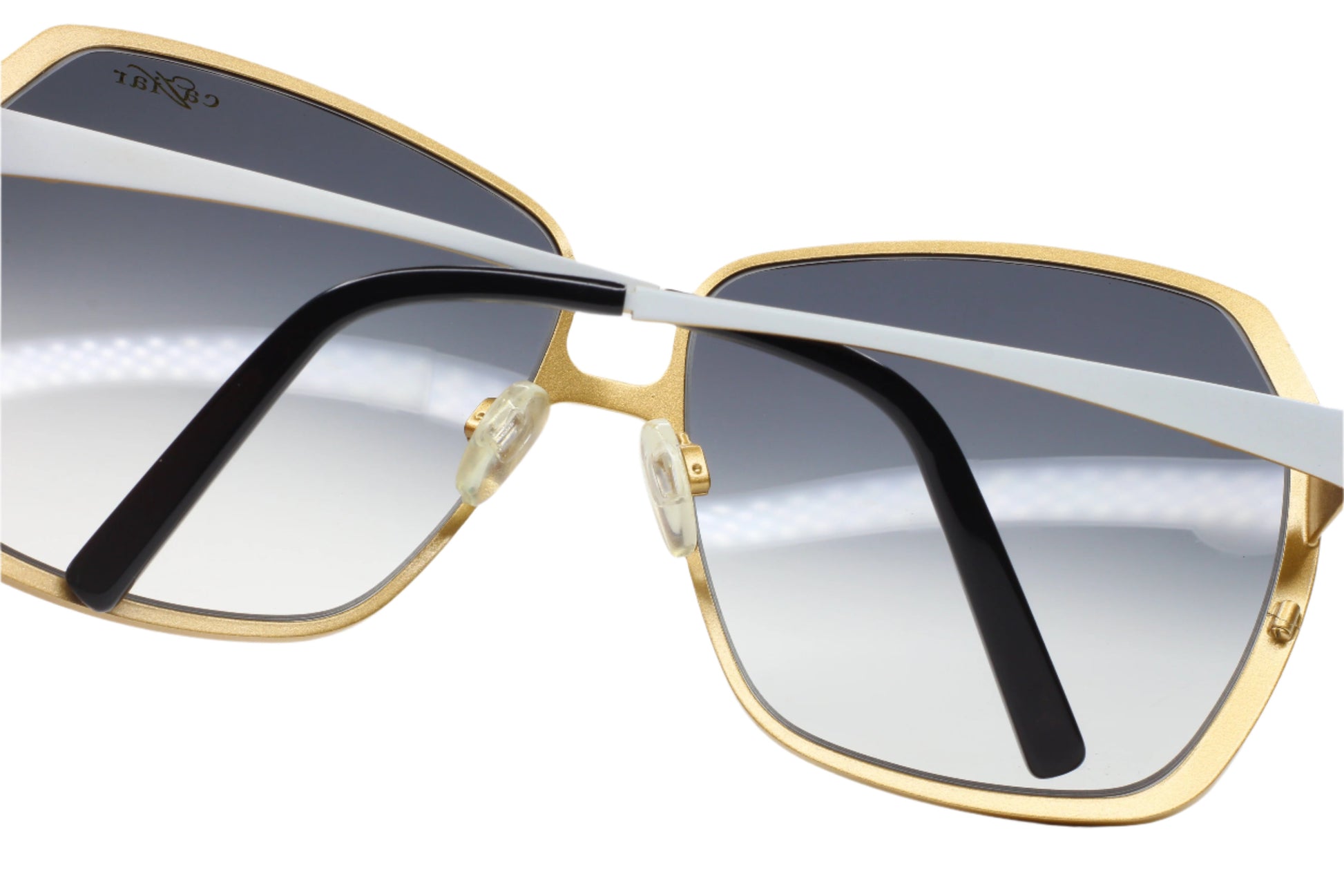 Caviar M5003 C24 White Metal Gold Stones Luxury Sunglasses