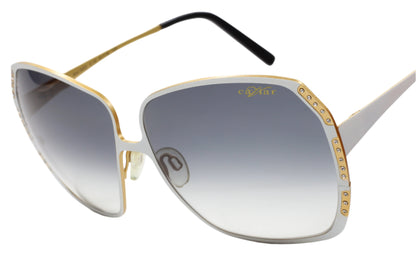 Caviar M5003 C24 White Metal Gold Stones Luxury Sunglasses