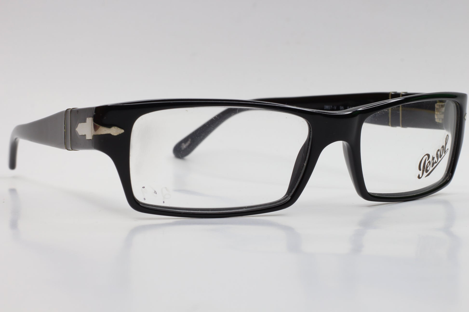 Persol PO2857V 95 Black Acetate Designer Eyeglasses Optical Frames ABC Optical Eyeglasses