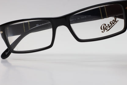 Persol PO2857V 95 Black Acetate Designer Eyeglasses Optical Frames ABC Optical Eyeglasses