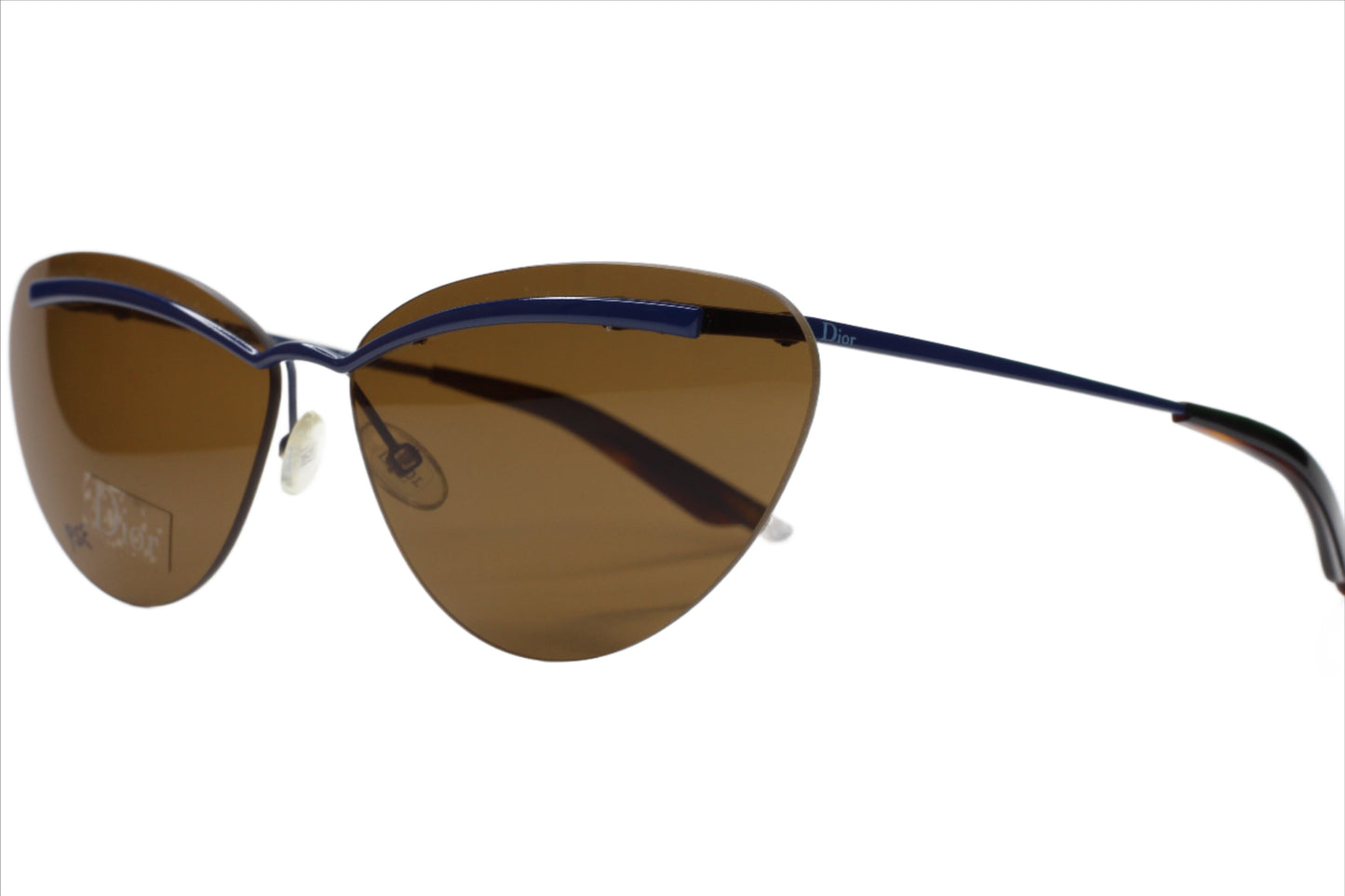 Christian Dior Diorette QS0YJ Navy Blue Rimless Sunglasses