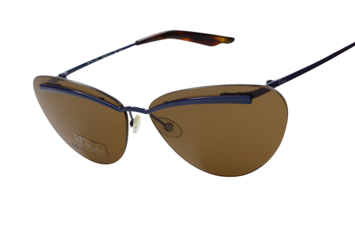 Christian Dior Diorette QS0YJ Navy Blue Rimless Sunglasses