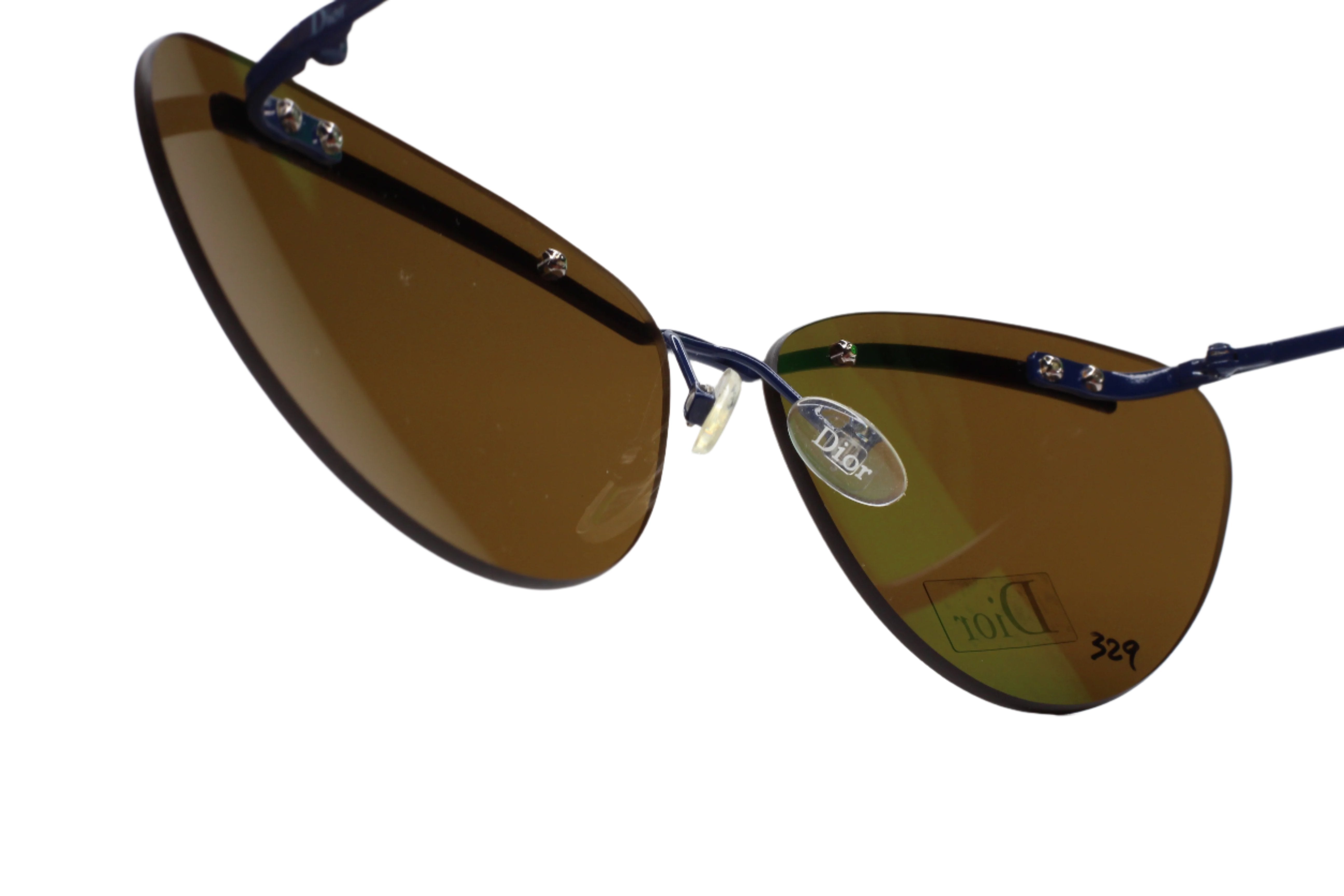 小物 Christian Dior rimless oval sunglasses Dior Purple Jeweled Rimless Sunglasses | eBay
