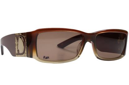 Christian Dior QJOSB Dior Shaded 2 Brown Acetate Gold Logo Luxury Sunglasses - ABC Optical