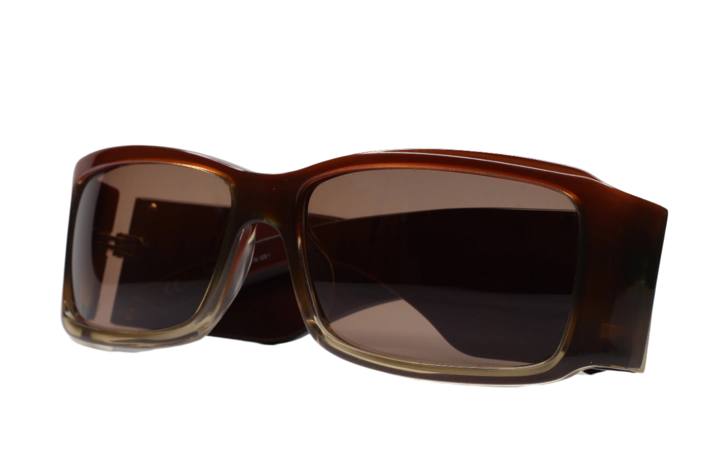 Christian Dior QJOSB Dior Shaded 2 Brown Acetate Gold Logo Luxury Sunglasses - ABC Optical