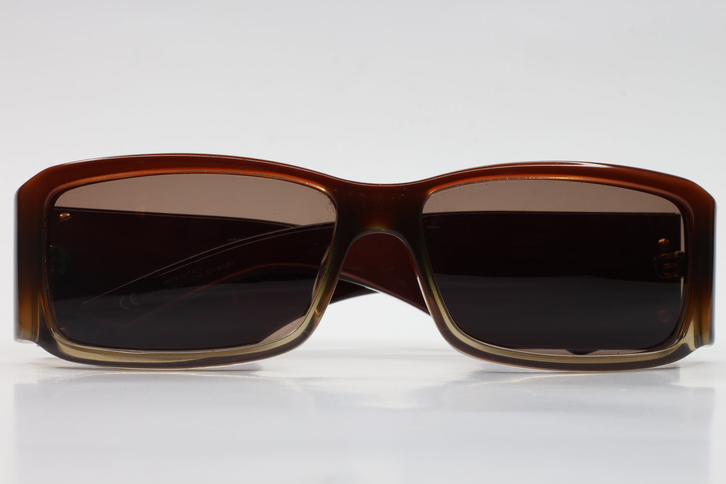 Christian Dior QJOSB Dior Shaded 2 Brown Acetate Gold Logo Luxury Sunglasses - ABC Optical