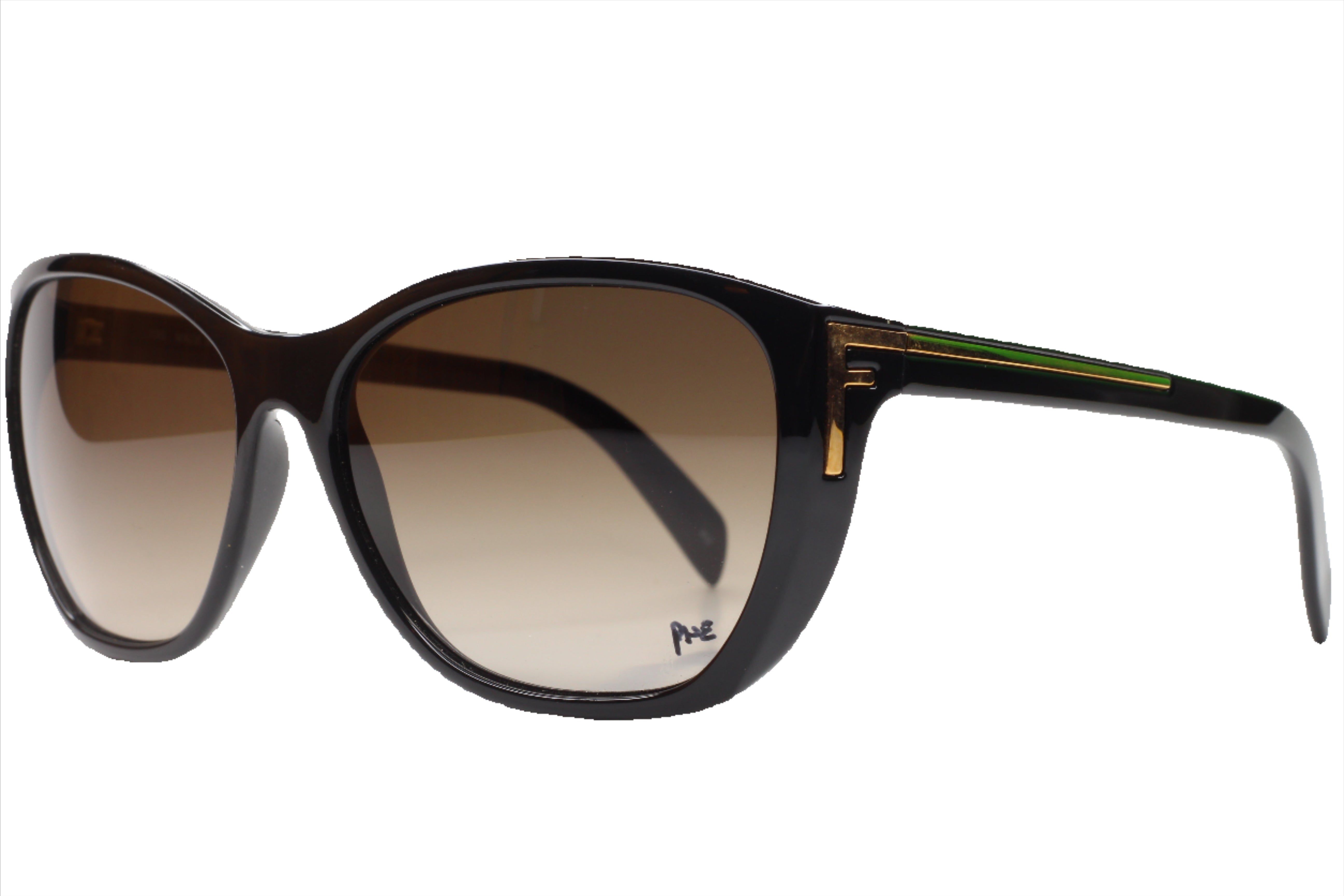 Fendi FS5231 Grey/Black/Green Women's hot Square Sunglasses