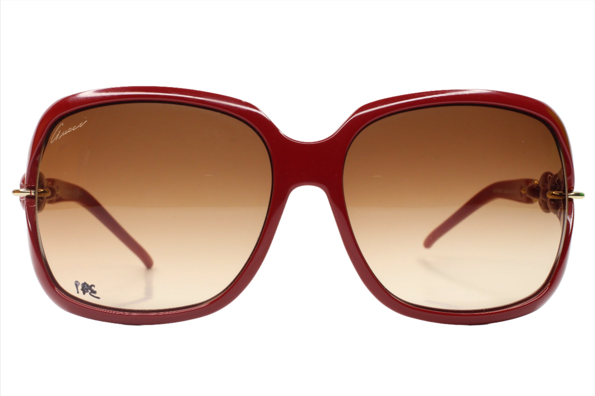 Gucci GG3584S 3GQJD Burgundy Designer Red Fashion Gold Luxury Sunglasses - ABC Optical