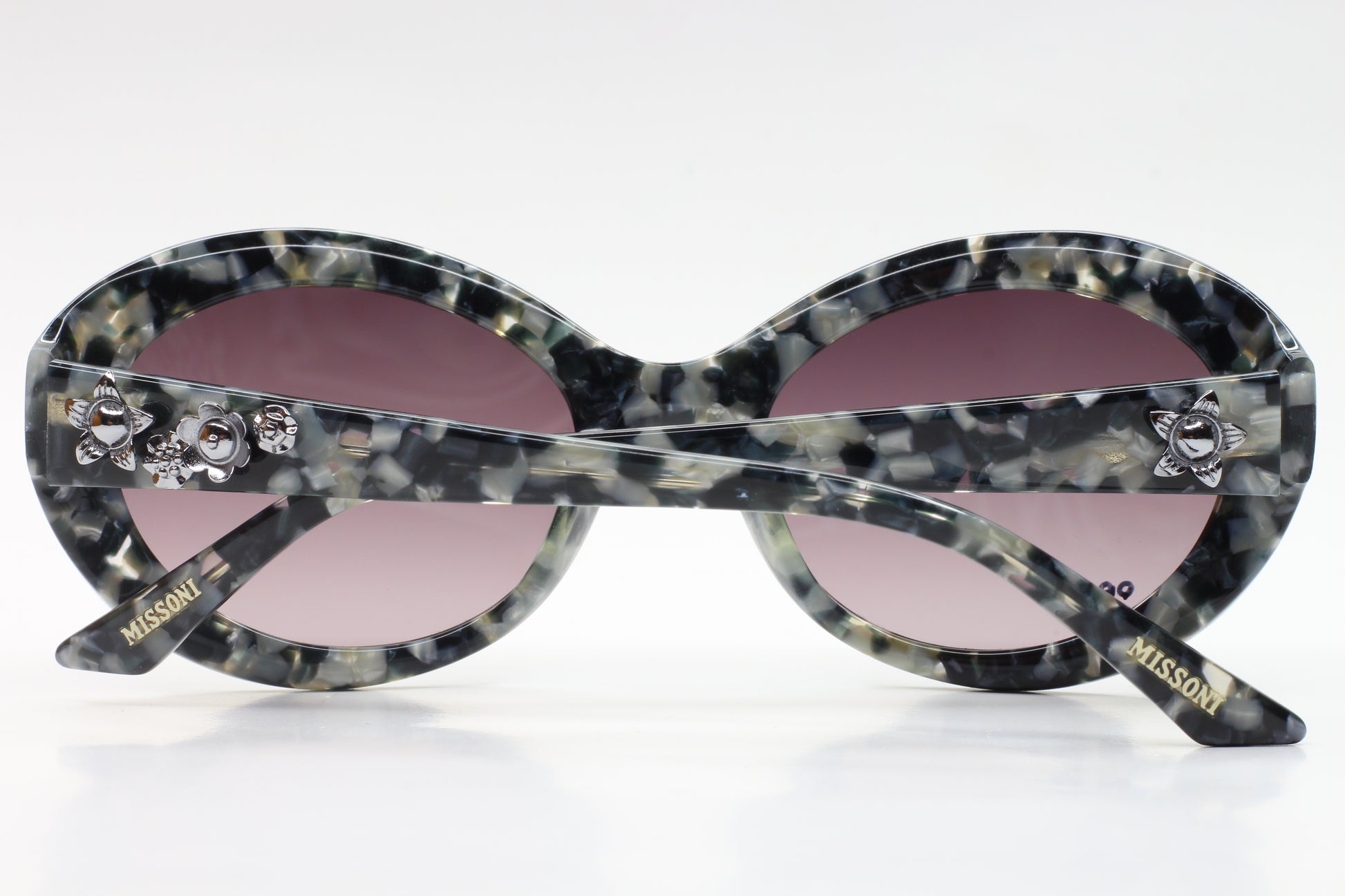 Missoni MI75504 Gray Marble Acetate Designer Sunglasses