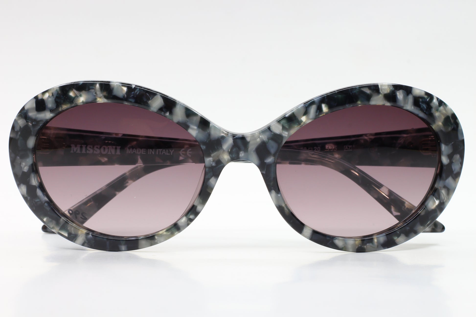 Missoni MI75504 Gray Marble Acetate Designer Sunglasses