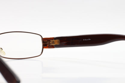 Christian Dior CD3682 KMS Bronze Oval Designer Metal Brown Luxury Eyeglasses - ABC Optical