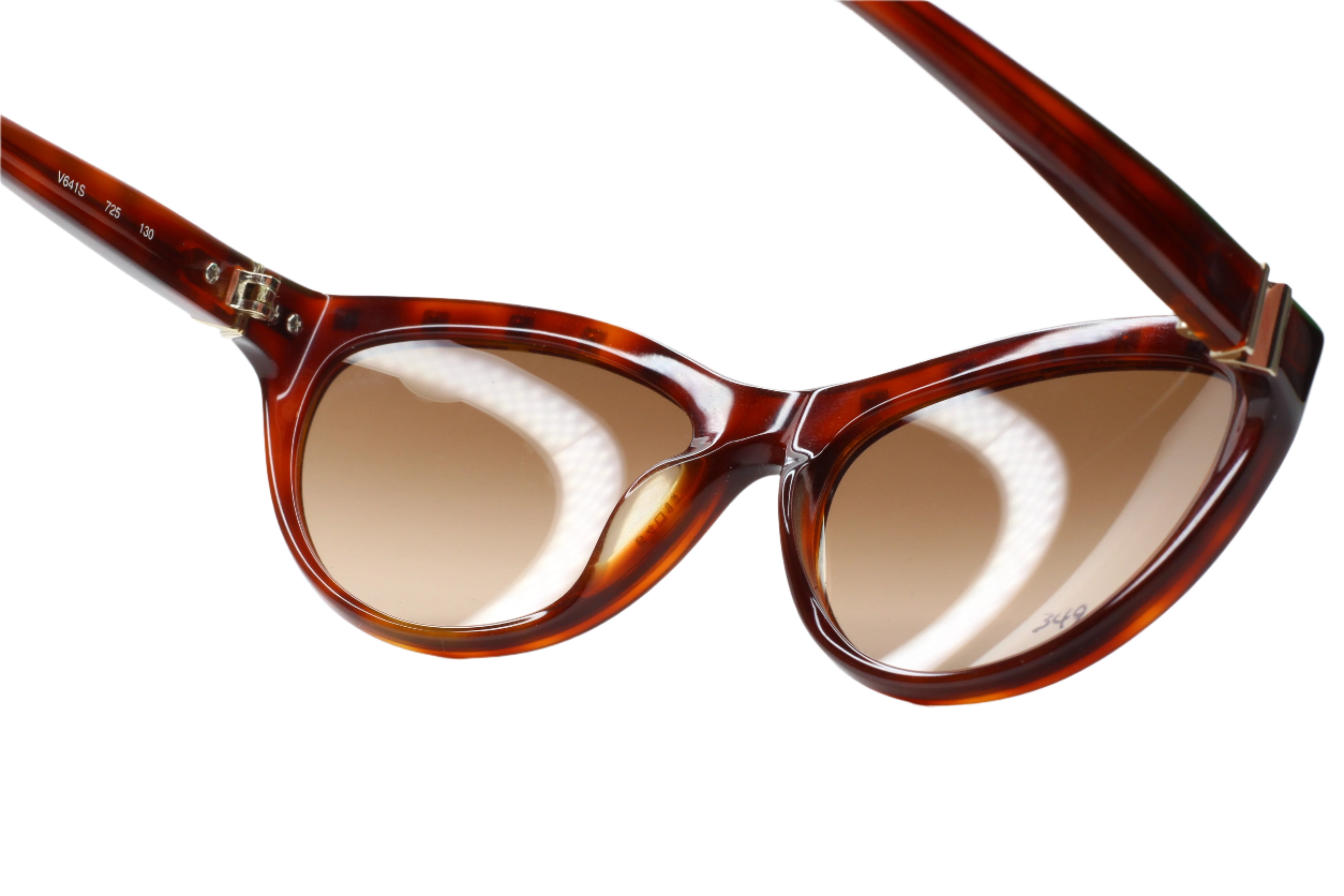 Valentino V641S Brown Silver Studded Gradient Luxury Italy