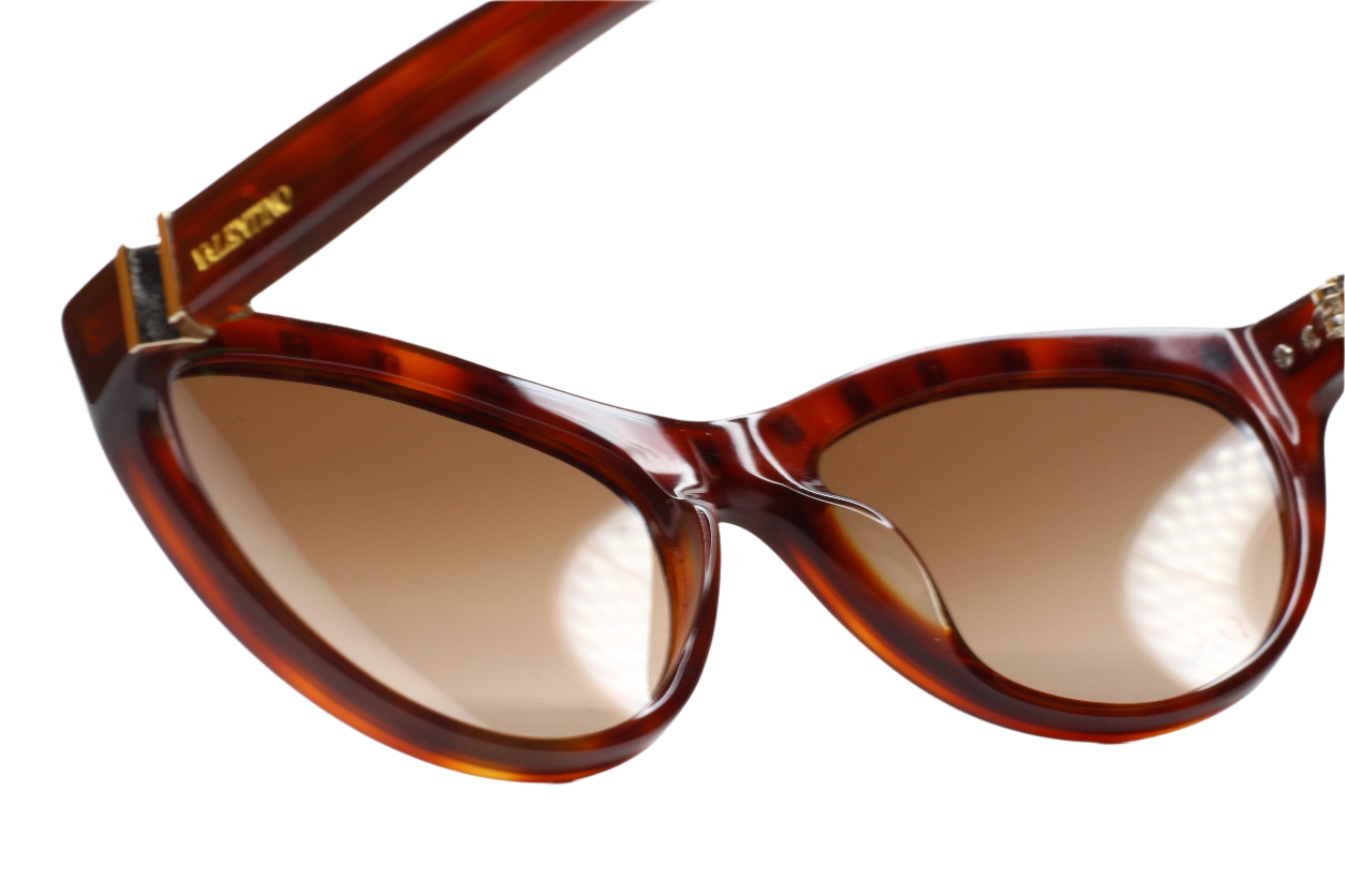 Valentino V641S Brown Silver Studded Gradient Luxury Italy