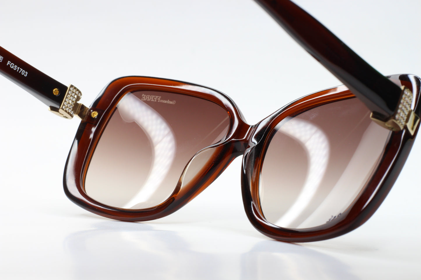 Gianfranco Ferre FG51703 Brown Designer Italy Sunglasses