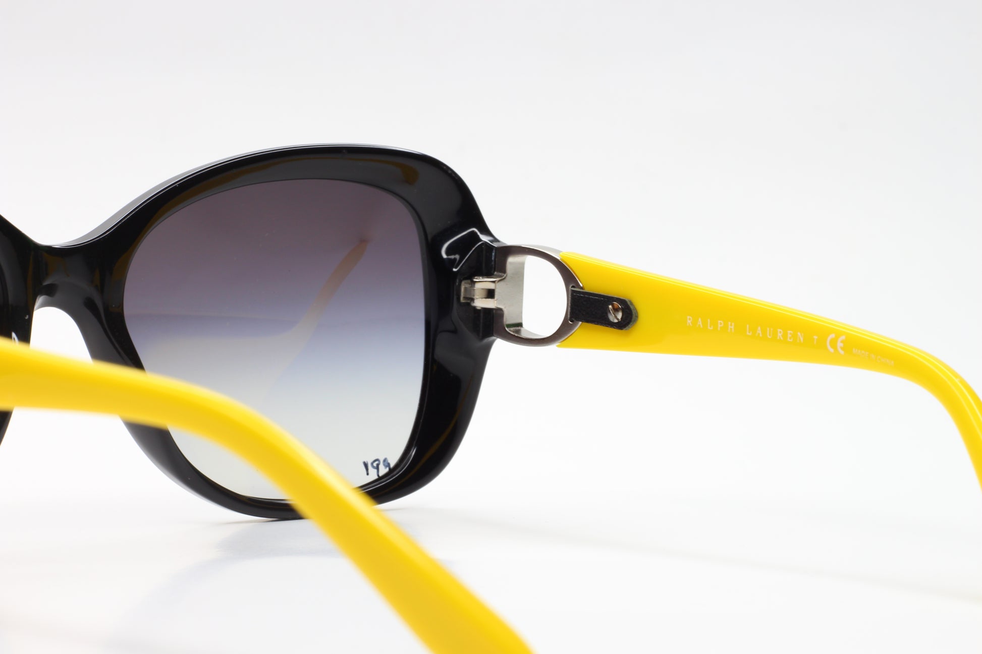 Ralph Lauren RL8108Q 5001/8G Black Designer Yellow Luxury Sunglasses - ABC Optical