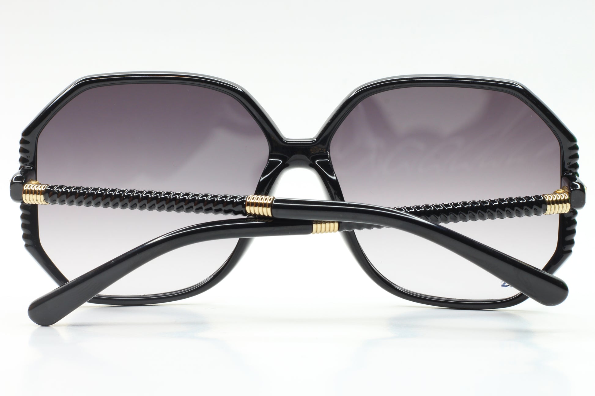 Escada SES227 Z42X Black Designer Gold Italy Sunglasses