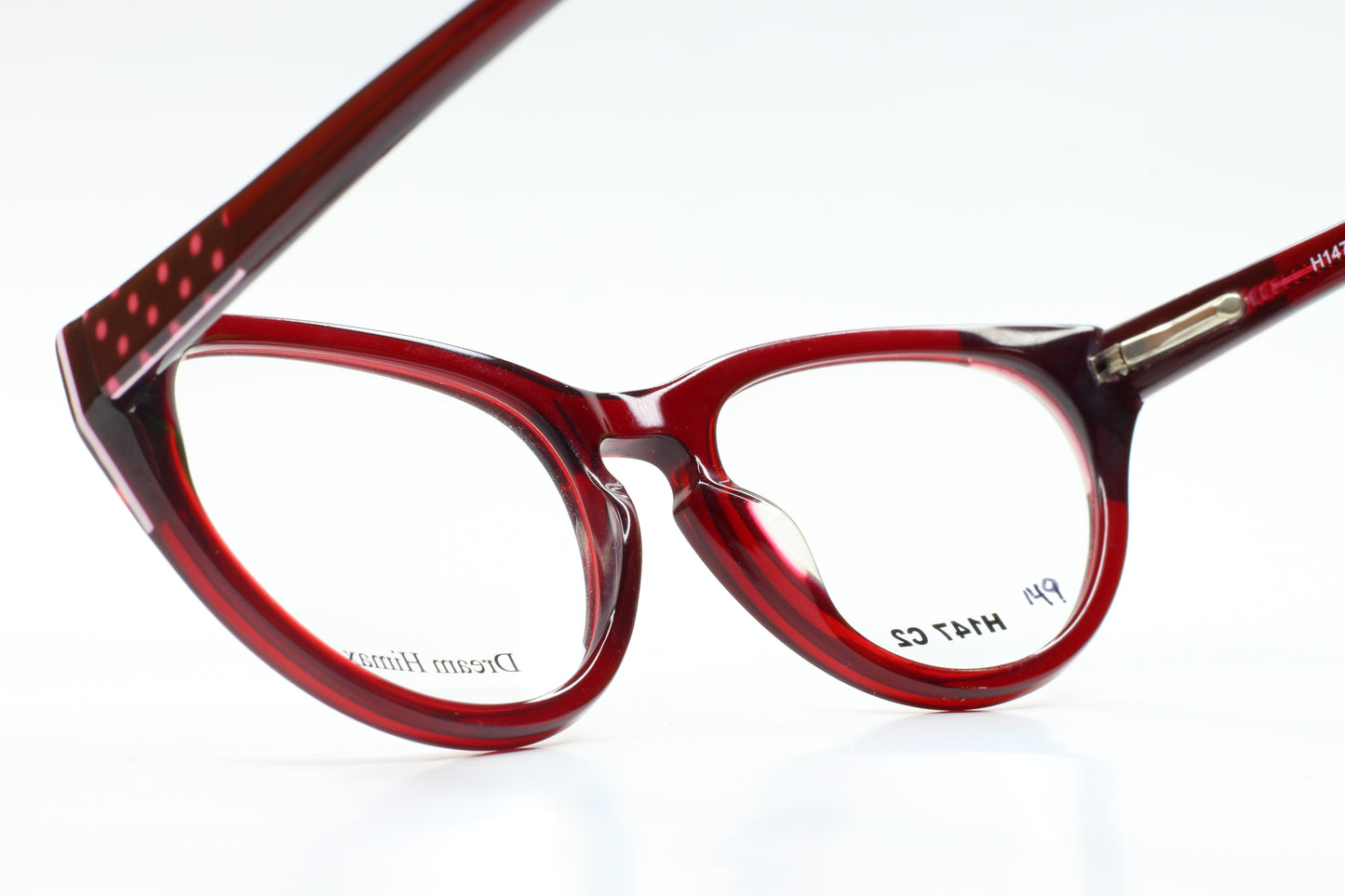 Dream Himax H147 Burgundy Pink Designer Eyeglasses -Wo