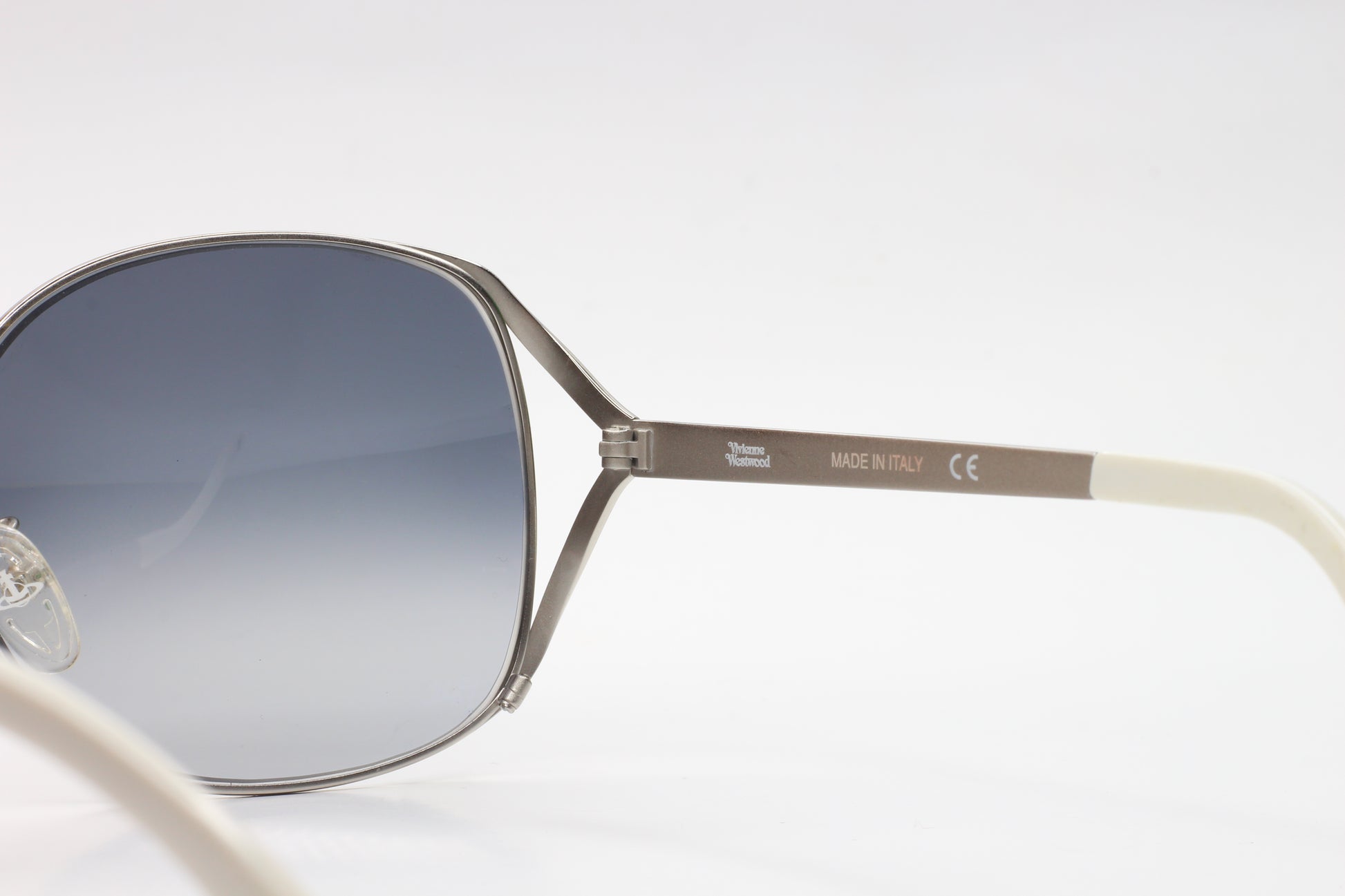 Vivienne Westwood VW713 02 Silver Designer White Metal Luxury Sunglasses - ABC Optical