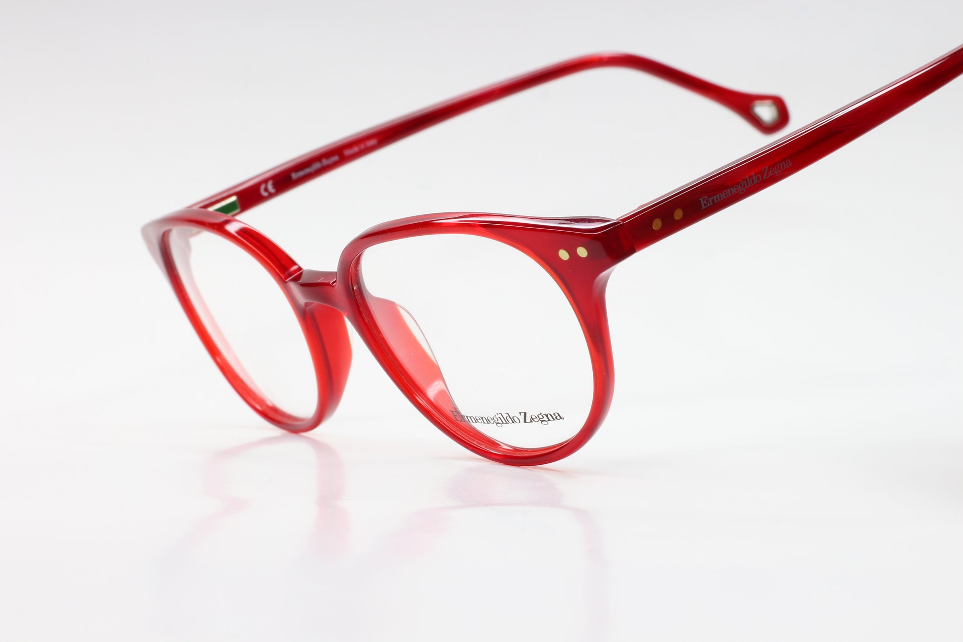 Ermenegildo Zegna VZ3593 07FQ Red Fashion Italy Eyeglasses Optical Frames ABC Optical Eyeglasses