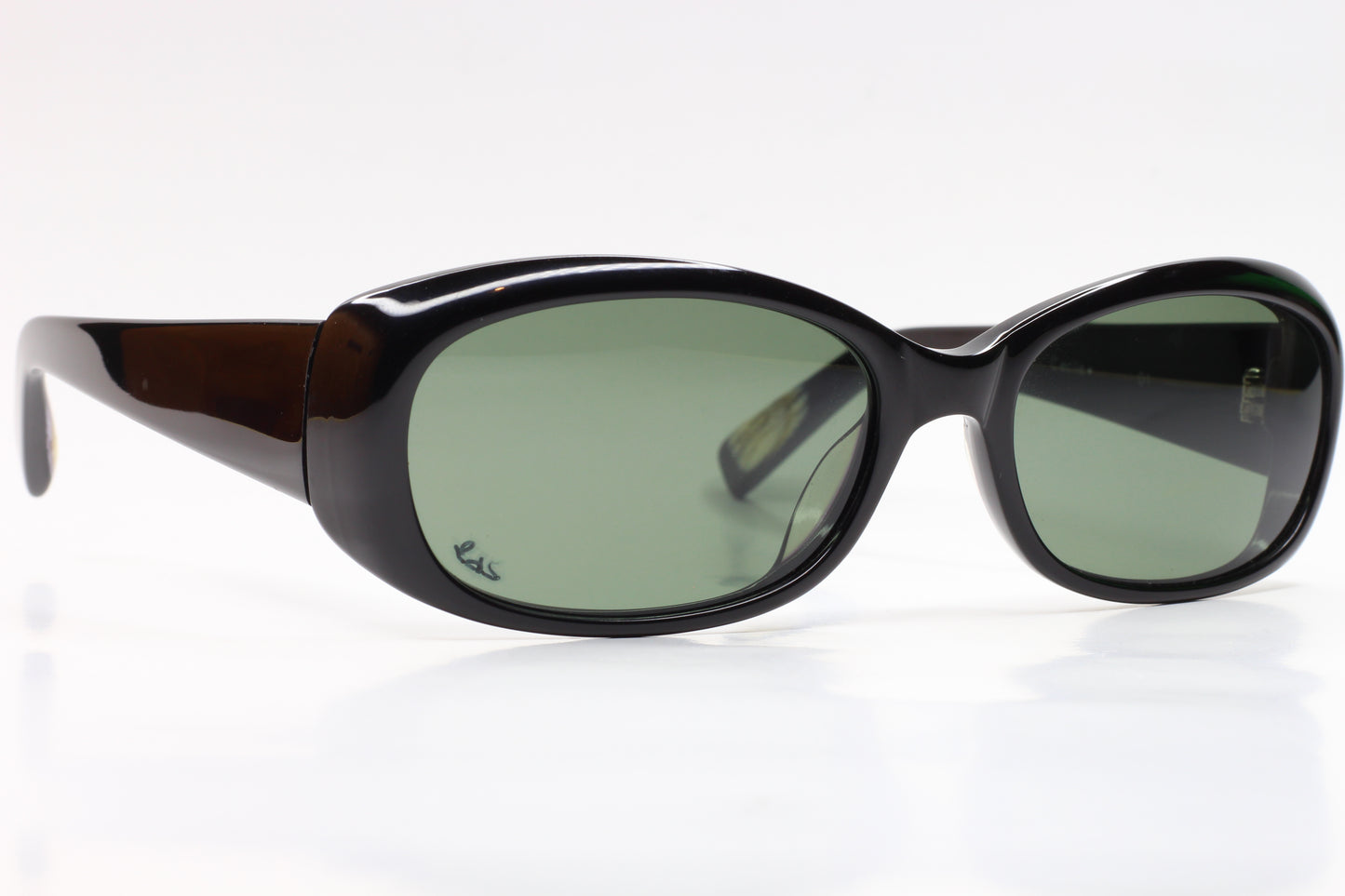 SZ Cecile Black Gloss Acetate Designer Italy Sunglasses