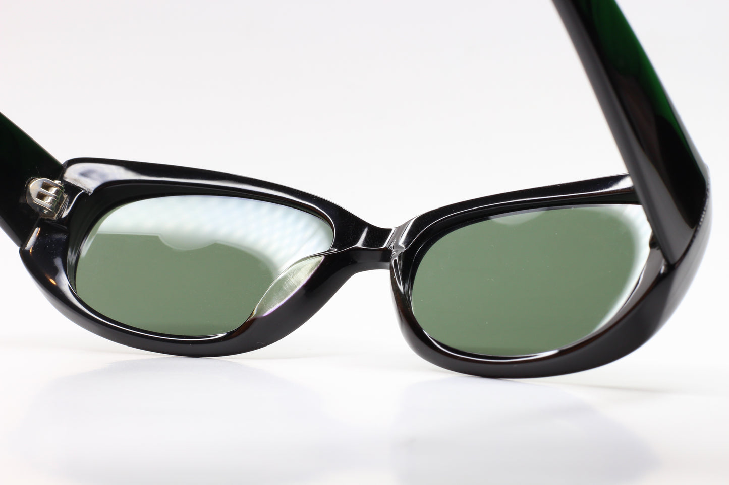 SZ Cecile Black Gloss Acetate Designer Italy Sunglasses