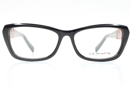 La Matta LM3084 Black Red Acetate Designer Italy Eyeglasses 54-15-138 Black Red Acetate Optical Frames ABC Optical Eyeglasses