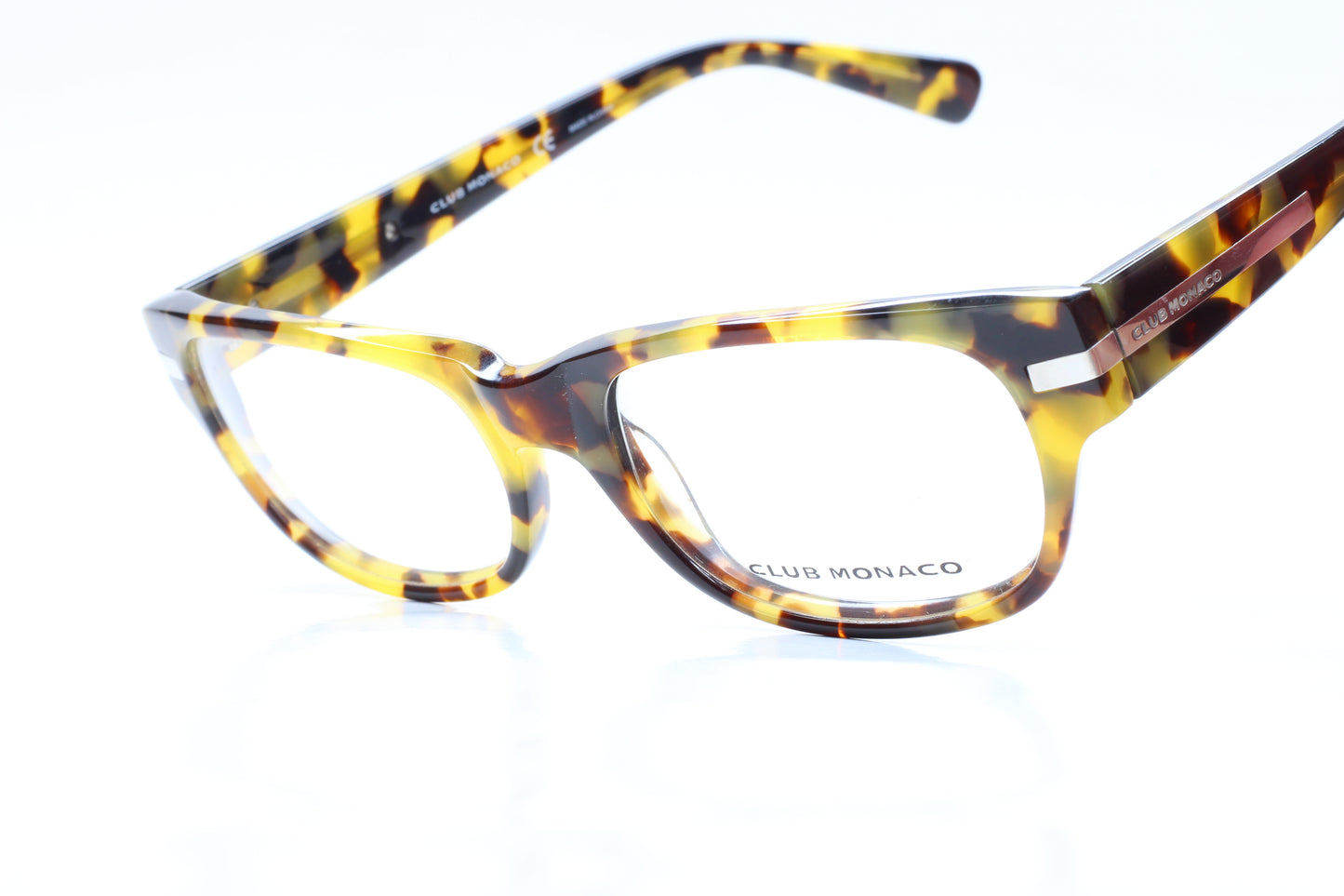 Club Monaco CM6008 642 Yellow Havana Luxury Eyeglasses Optical Frames ABC Optical Eyeglasses