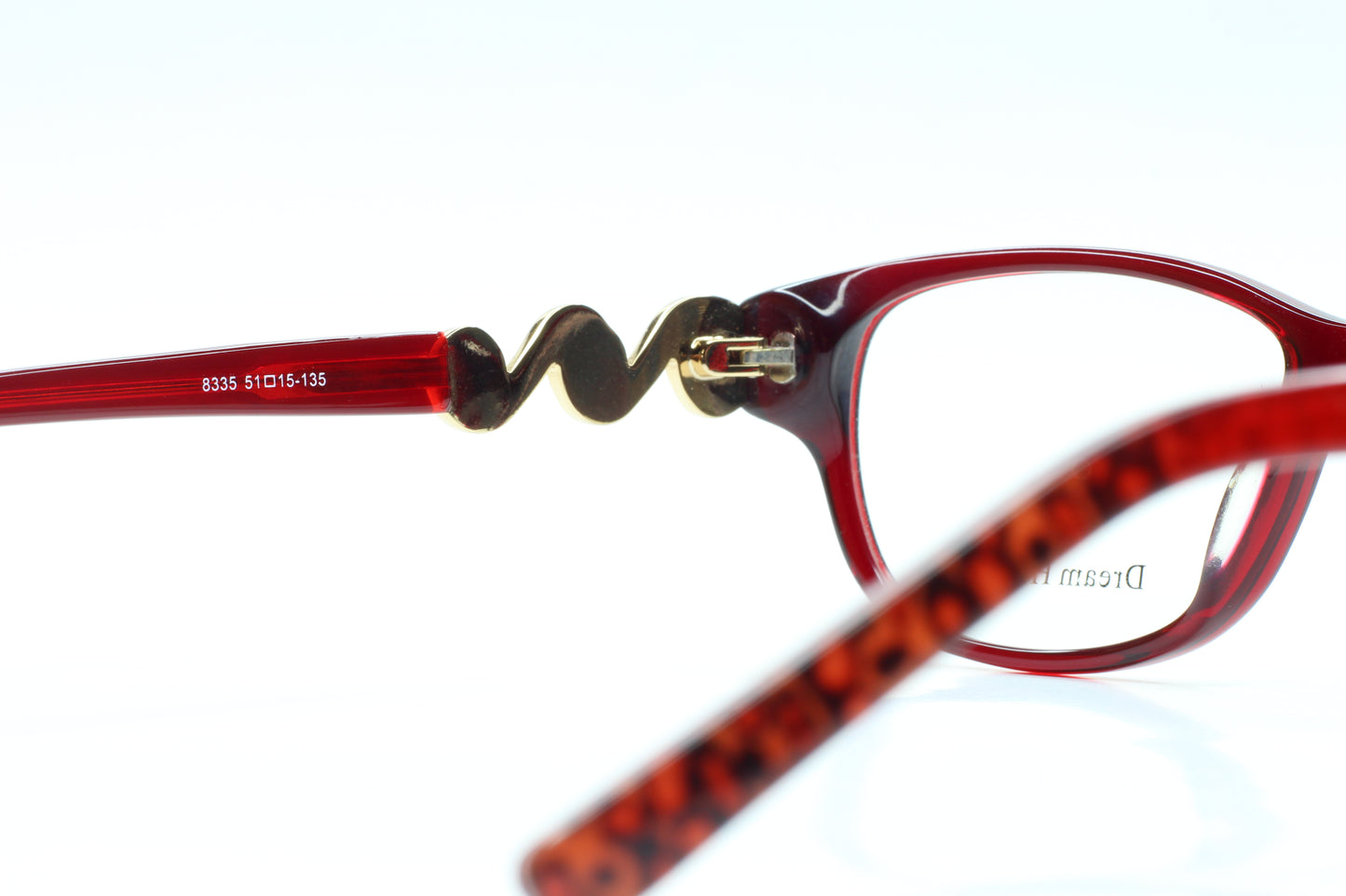 Dream Himax 8335 Burgundy Shiny Beads Designer Eyeglasses Optical Frames ABC Optical Eyeglasses