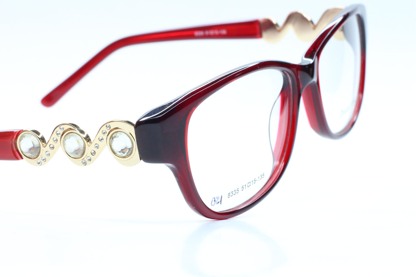 Dream Himax 8335 Burgundy Shiny Beads Designer Eyeglasses Optical Frames ABC Optical Eyeglasses