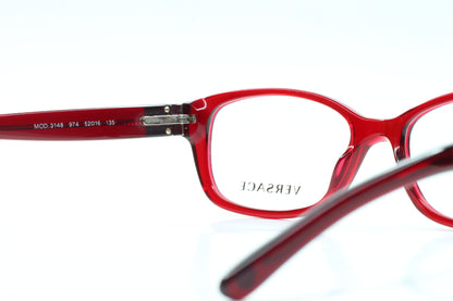 Versace VE3148 974 Red Clear Medusa Head Designer Eyeglasses Optical Frames ABC Optical Eyeglasses