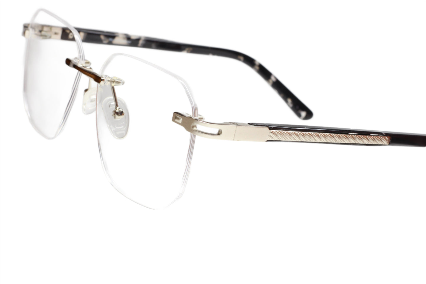 Myriad Eyewear ME25610 Tortoise Gold Rimless Luxury Eyeglasses Optical Frames ABC Optical Eyeglasses