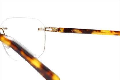 Myriad Eyewear ME25610 Tortoise Gold Rimless Luxury Eyeglasses Optical Frames ABC Optical Eyeglasses