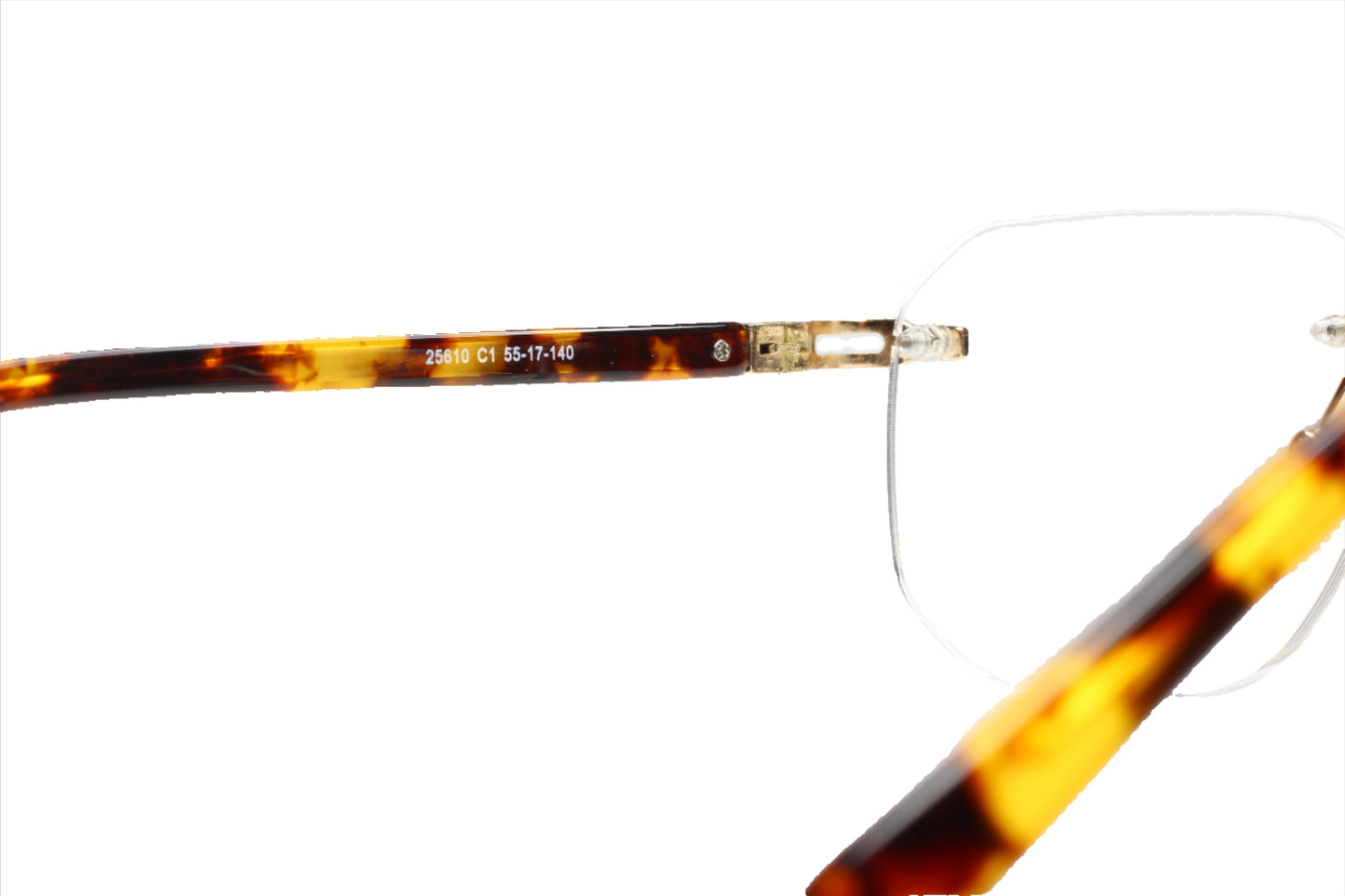 Myriad Eyewear ME25610 Tortoise Gold Rimless Luxury Eyeglasses Optical Frames ABC Optical Eyeglasses