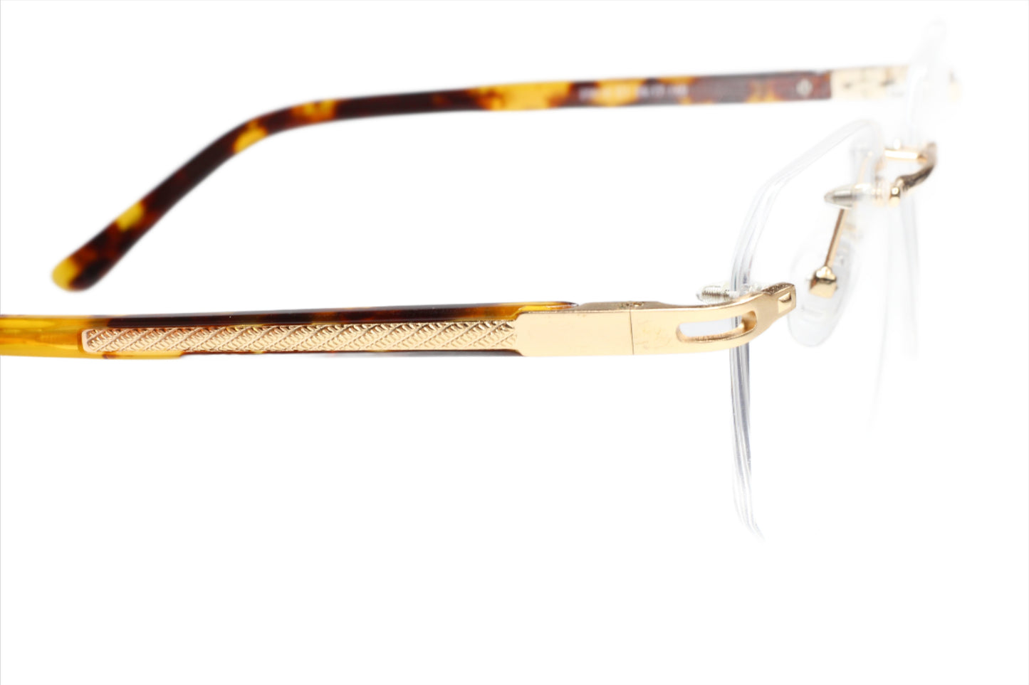 Myriad Eyewear ME25610 Tortoise Gold Rimless Luxury Eyeglasses Optical Frames ABC Optical Eyeglasses