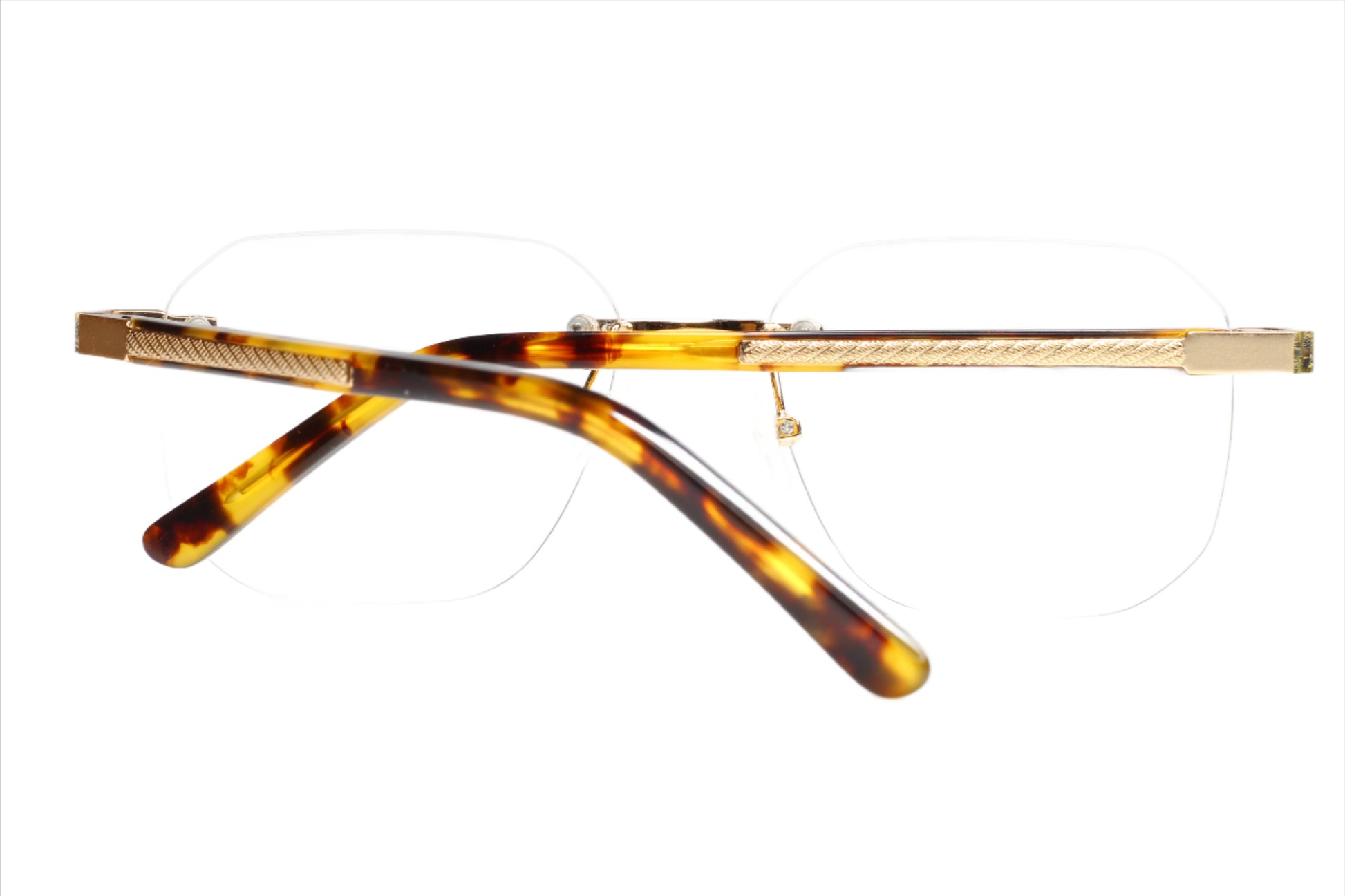 Myriad Eyewear ME25610 Tortoise Gold Rimless Luxury Eyeglasses Optical Frames ABC Optical Eyeglasses