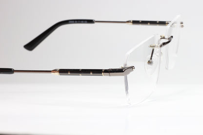 Myriad Eyewear ME25626 Gold Tortoise Rimless Eyeglasses Optical Frames ABC Optical Eyeglasses