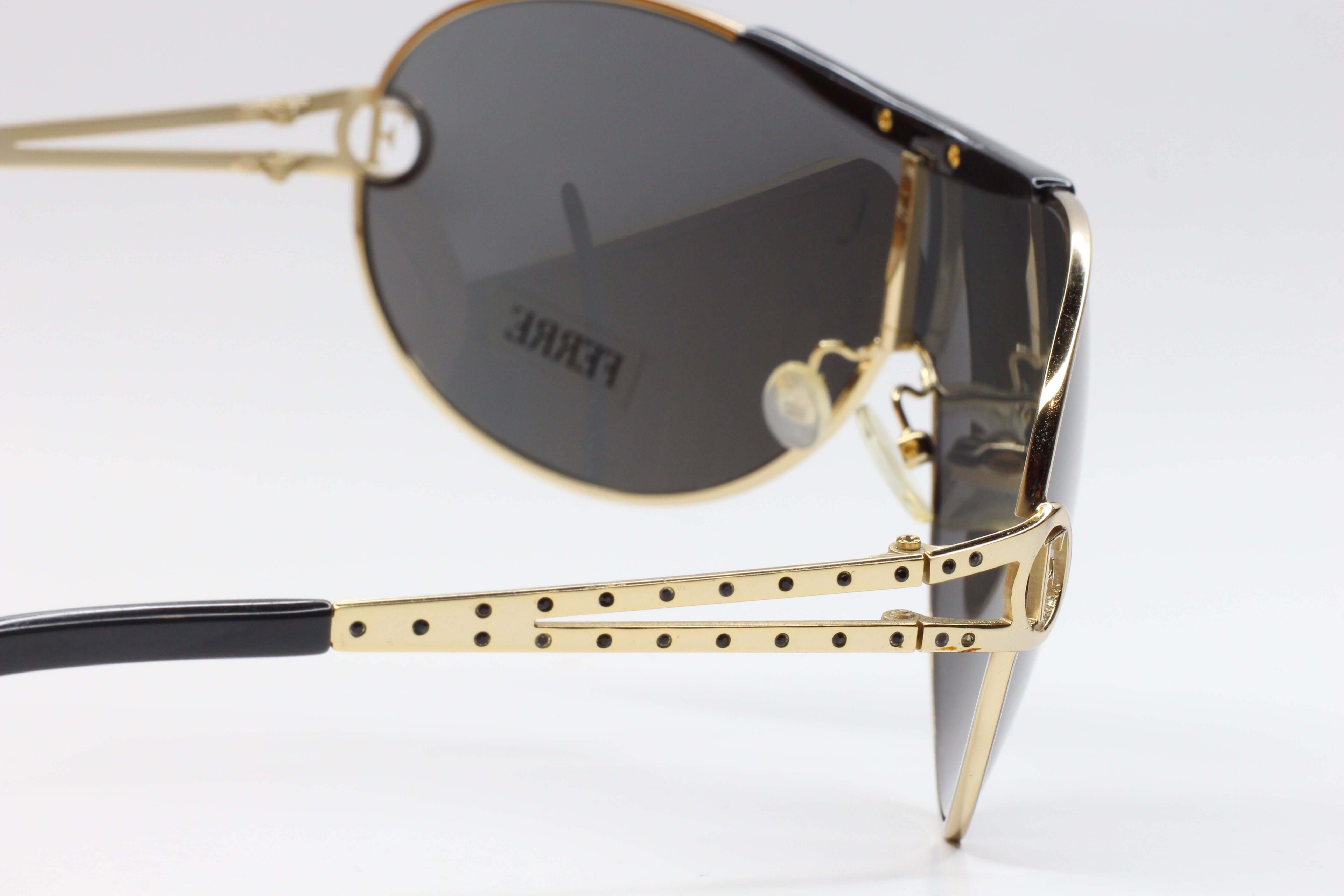 Gianfranco Ferre GF81803 110 Gold Vintage Luxury Italy Sunglasses