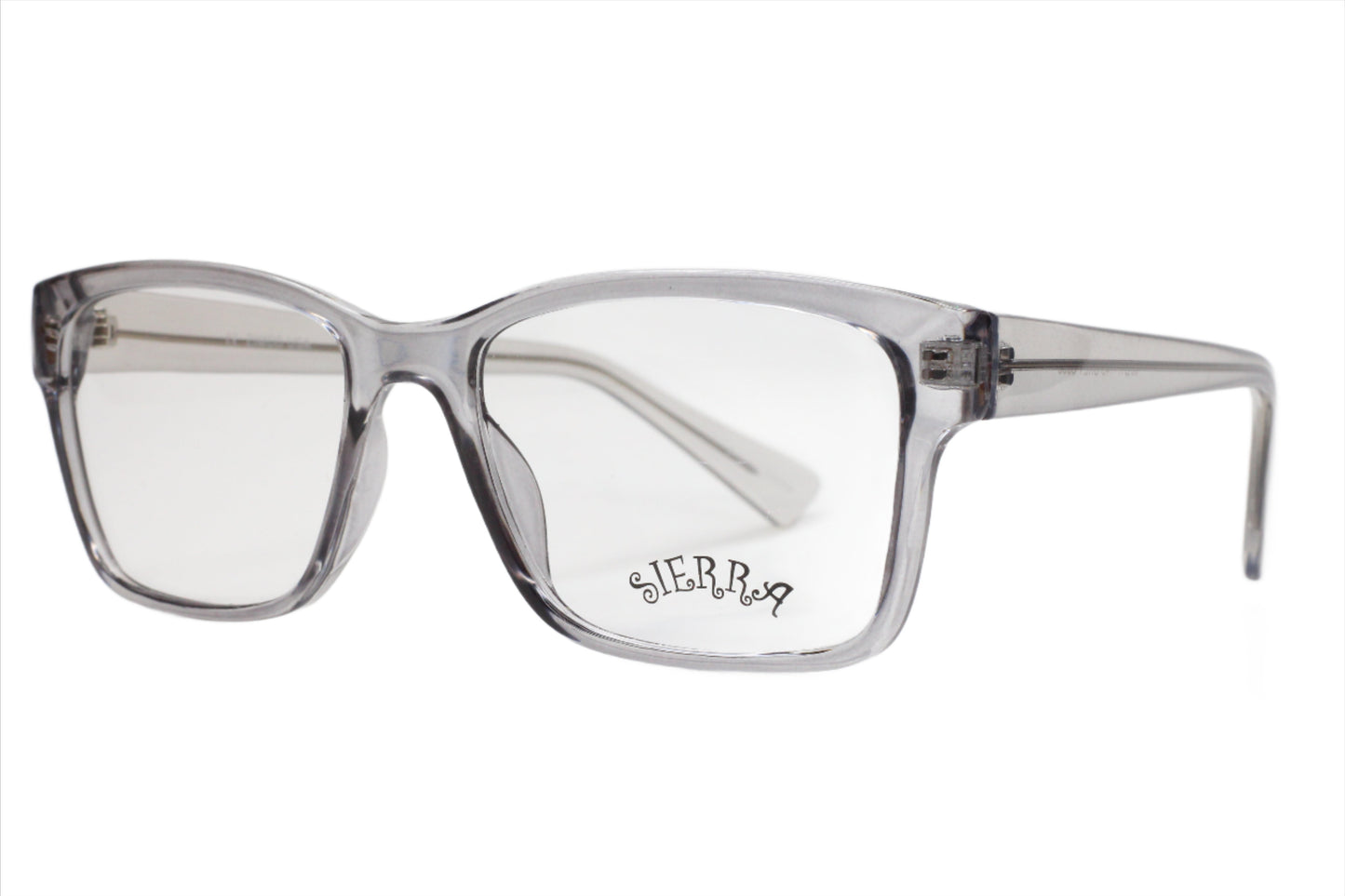 Sierra Crystal Clear Acetate Square Designer Eyeglasses