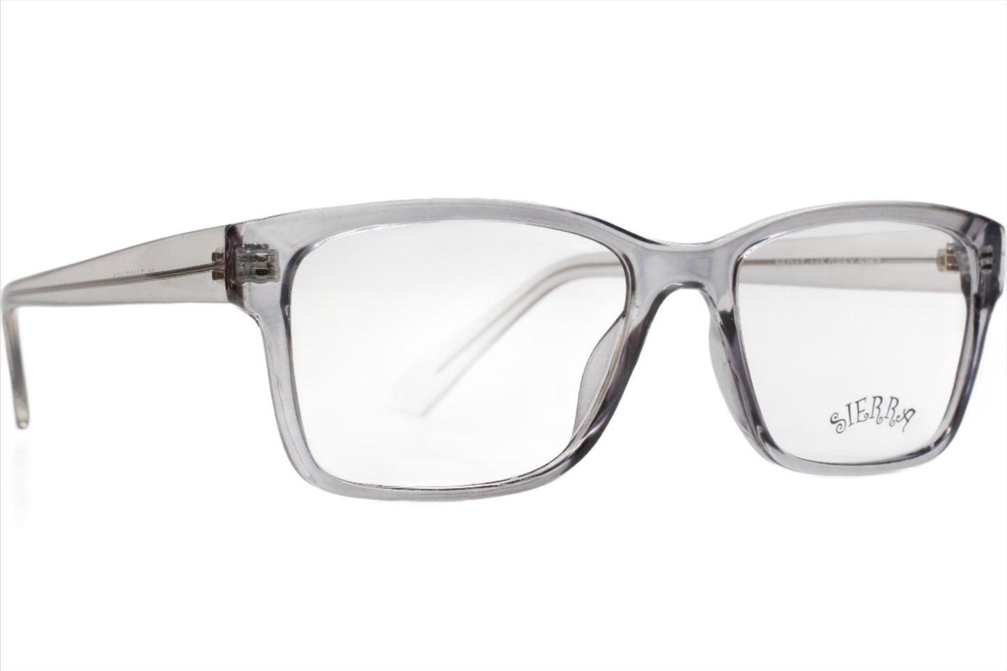 Sierra Crystal Clear Acetate Square Designer Eyeglasses