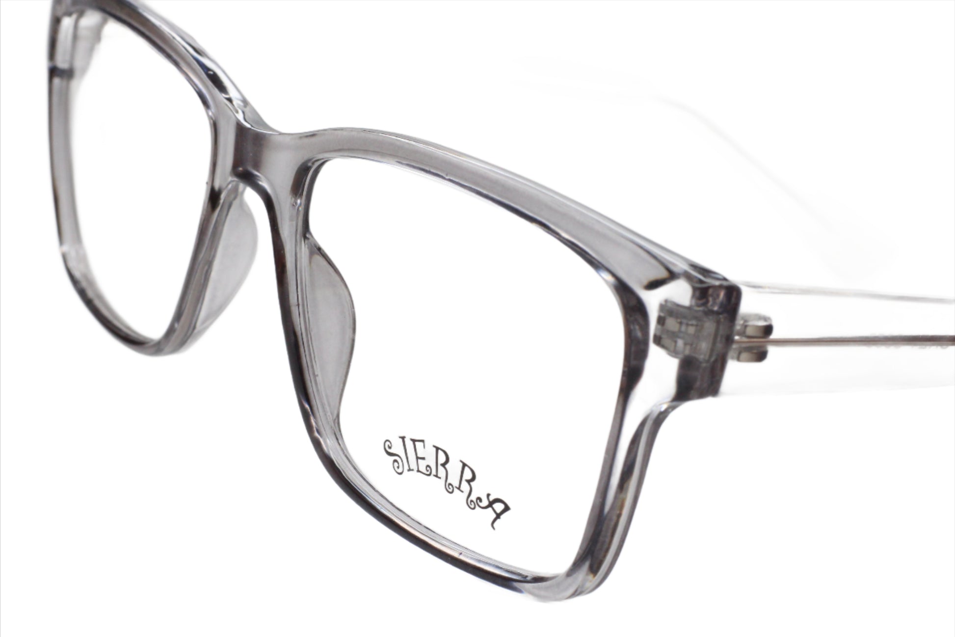 Sierra Crystal Clear Acetate Square Designer Eyeglasses