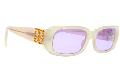Salvatore Ferragamo SF2033 226/5 Beige Italy Designer Rare Sunglasses