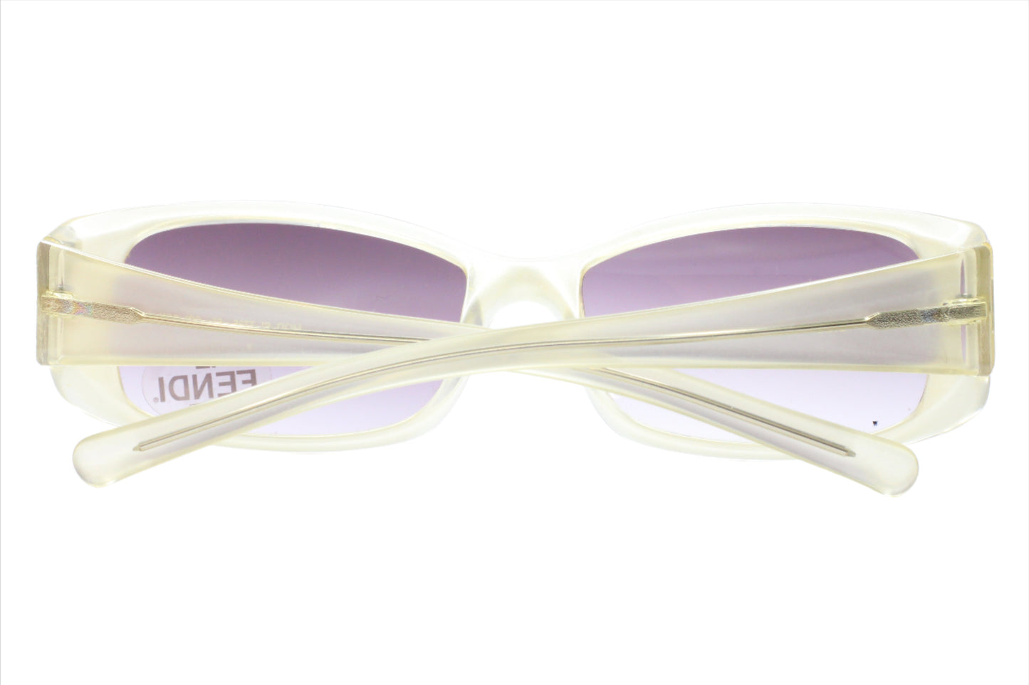 Fendi SL 7735 Clear White 90s Vintage Designer Italy Sunglasses