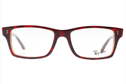 Ray-Ban RB5225 Red Havana Acetate Designer Italy Eyeglasses 52-17-140 Red Havana Acetate Optical Frames ABC Optical Eyeglasses