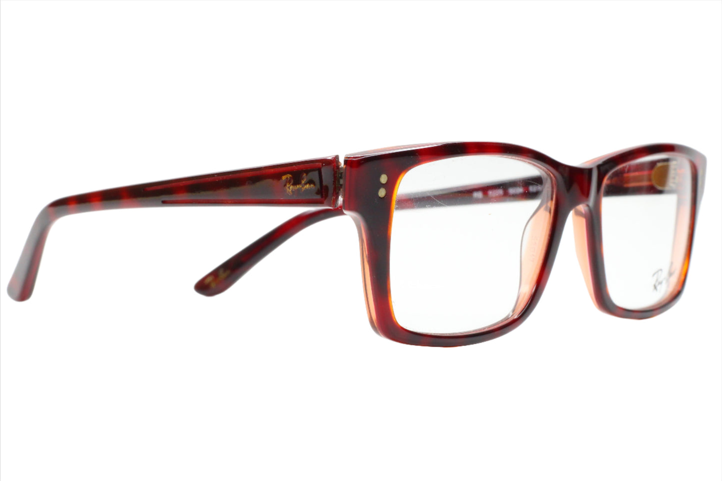 Ray-Ban RB5225 5034 Red Havana Acetate Rectangular Eyeglasses