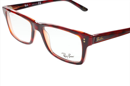 Ray-Ban RB5225 5034 Red Havana Acetate Rectangular Eyeglasses