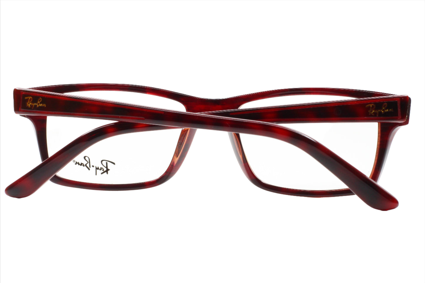 Ray-Ban RB5225 5034 Red Havana Acetate Rectangular Eyeglasses