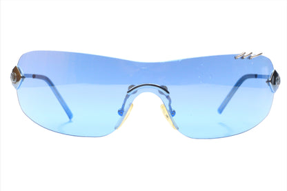 Christian Dior Piercing 55P RARE Blue Rimless Vintage Sunglasses