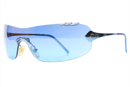 Christian Dior Piercing 55P RARE Blue Rimless Vintage Sunglasses